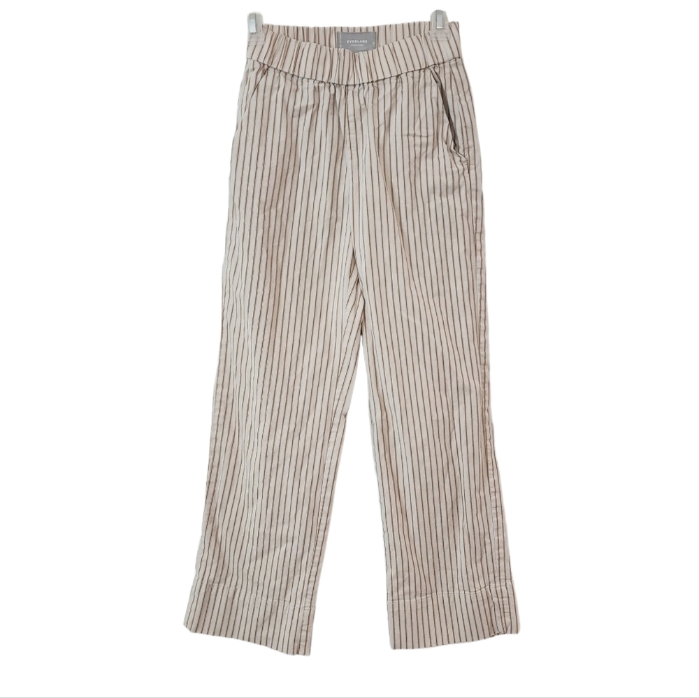 EVERLANE Organic Cotton High Rise Striped Pants